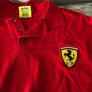 Size large Ferrari red polo shirt